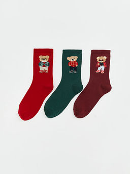 Ay? Desenli Kad?n Soket ?orap 3l?