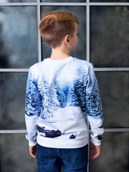 Свитшот "Сибирские Волки",белый