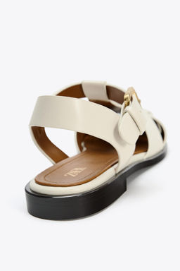 FLAT CAGE SANDALS - Zara фото 4