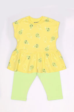 CRB wear / CSBG 90251-30-410 Комплект для девочки (платье модель "туника", бриджи),желтый/Ex.Cherubino