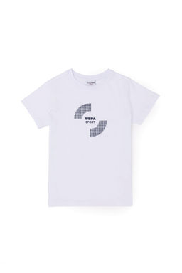 Футболка U.S. Polo Assn для мальчиков из хлопка белая  фото 2