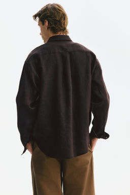 Camisa de lino Relaxed Fit - H&m фото 8