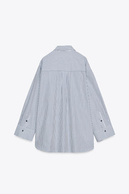 STRIPED POPLIN SHIRT ZW COLLECTION - Zara фото 8