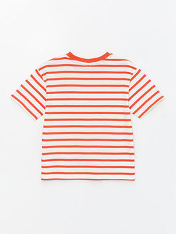 Bisiklet Yaka ?izgili K?sa Kollu Erkek ?ocuk Ti??rt - Waikiki фото 2