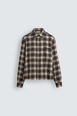 EMBROIDERED CHECK SHIRT - Zara фото 7