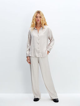 Oversize Saten Kad?n G?mlek