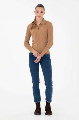 Женский светло-коричневый свитер Неожиданная скидка в корзине - U.s. polo assn фото 4