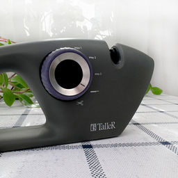 Точилка для ножей Дартфорд 25,7х9,6х5,3см, пластмассовый корпус, темно-серый, прорезиненная поворотная ручка переключения, силиконовые противоскользящие протекторы, ручка фиолетового цвета, цветная коробка, TalleR - Домашняя мода фото 2