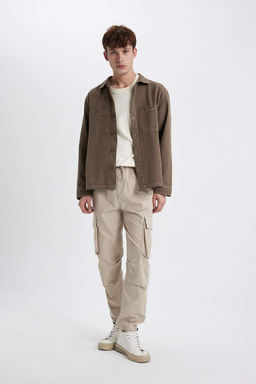 Хлопковая рубашка с длинными рукавами Relax Fit - Defacto фото 5