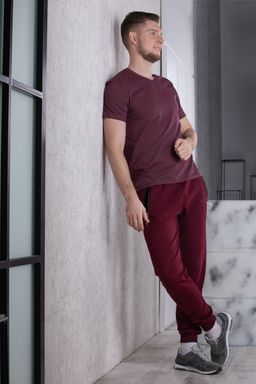 Брюки спортивные 
 3.MM104A-бордовый