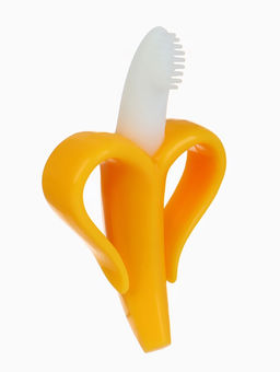 Прорезыватели силиконовые для зубов «Банан и погремушка», набор 2 шт.