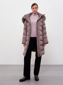 Conso/WDL 220514 - cappuccino Пуховое Полупальто фото 3