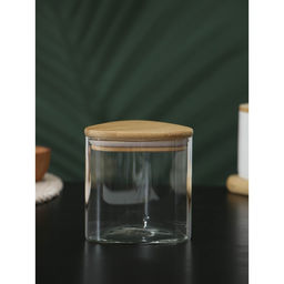 Банка для сыпучих продуктов BellaTenero Эко. Треугольник, 500 мл, 1010.8 см, с бамбуковой крышкой, стекло, прозрачная фото 3