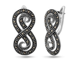 Серьги, марказит, SL-AGA1591