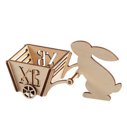 Заготовка для декорирования Mr. Carving КЛ-56 Композиция 3D Заяц с тележкой фанера 14.5 х 6 х 7.5 см .