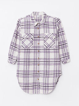 Ekose Uzun Kollu K?z ?ocuk Tunik