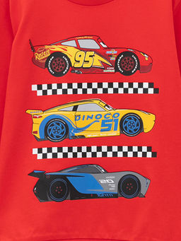 Bisiklet Yaka Arabalar Bask?l? Uzun Kollu Erkek ?ocuk Sweatshirt - Waikiki фото 3