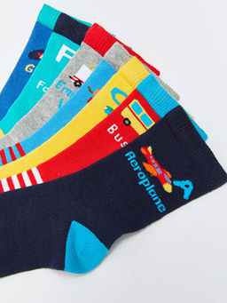 Desenli Erkek ?ocuk Soket ?orap 7li - Waikiki фото 3