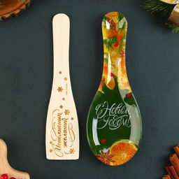 Подарочный набор новогодний С Новым годом!, подставка под ложку, лопатка - Дорого внимание фото 14