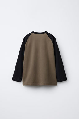 RAGLAN SLEEVE T-SHIRT WITH EMBROIDERED TEXT - Zara фото 2