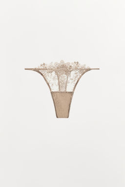 TANGA ENCAJE / rosa claro - Zara фото 4
