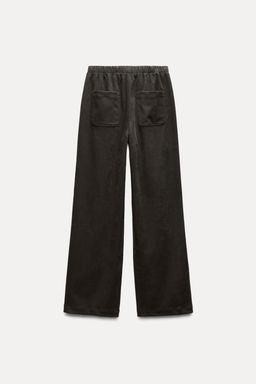TEXTURED WIDE-LEG TROUSERS - Zara фото 8