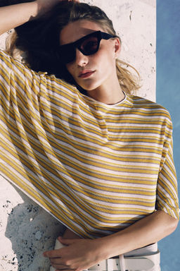CAMISETA CAPA R?STICA RAYAS / Amarillo claro - Zara фото 3
