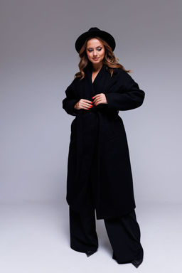 Пальто AURA 7031-170 чёрный  фото 4