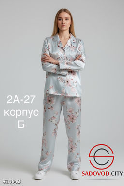 Пижама из шёлка для женщин с длинным рукавом. - Bruno фото 2