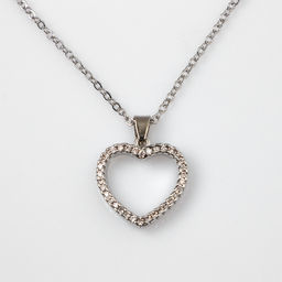 Кулон на цепочке «Подари счастье», циркон, сердце, белый в серебре, 45 см