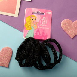 Цена за 4 шт. Резинки для волос «Спорт», набор 6 шт., модерн, 3 см, чёрные