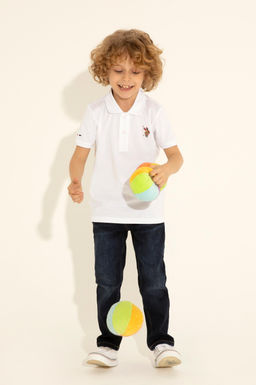 Белая базовая футболка для мальчика - U.s. polo assn фото 8