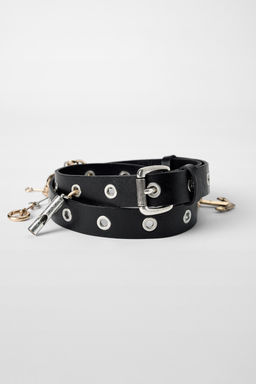 LEATHER STUDDED CHARM BELT KATE MOSS X ZARA  фото 4