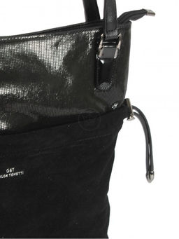 Сумка женская иск/кожа+нат/замша GT-MAQ 63109GY, 1отд+карм/пер, черный SALE 202555 - Adelia фото 9