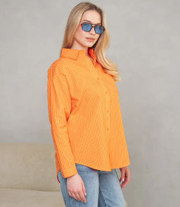 Рубашка #КТ0026, оранжевый - Dommod фото 2