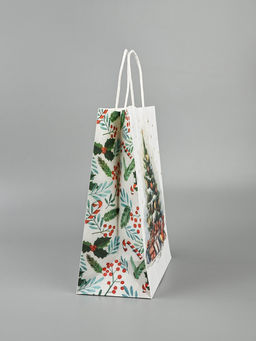 Цена за 2 шт. Пакет бумажный подарочный новогодний крафт Подарки под ёлкой 27?21?11 см