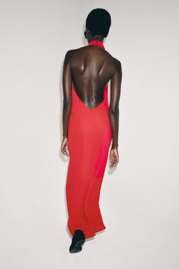 VESTIDO HALTER ZW COLLECTION / Rojo claro - Zara фото 3