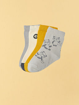 Desenli Erkek Bebek Soket ?orap 4l?