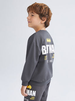 Bisiklet Yaka Batman Bask?l? Erkek ?ocuk E?ofman Tak?m