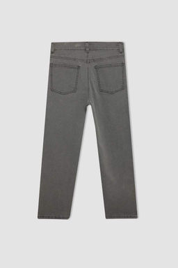 Прямые джинсовые брюки прямого кроя для мальчика - Defacto фото 3