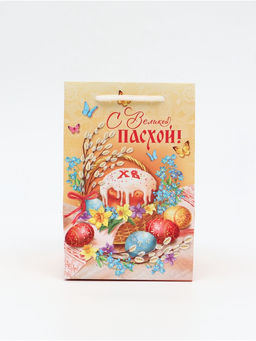 Цена за 2 шт. Пакет подарочный, упаковка, «С Великой Пасхой!», 12×18×12 см