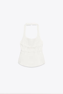 HALTER TOP WITH BOWS - Zara фото 6