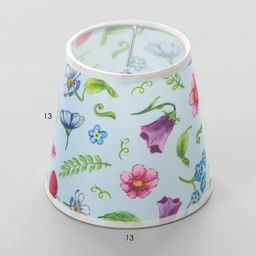 Абажур для светильника универсальный BayerLux Мелкие цветы, прищепка,14?14?13 см  фото 3