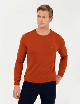 Bak_r Slim Fit Bisiklet Yaka Basic Triko Kazak