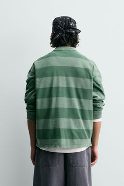 WASHED STRIPED PIQU_ POLO SHIRT - Zara фото 3