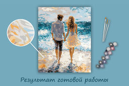 ФРЕЯ PNB/PL-343 Набор для раскрашивания по номерам 50 х 40 см В брызгах волн