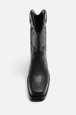 COWBOY BOOTS WITH TOPSTITCHING - Zara фото 3