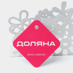 Салфетница «Цветы», 13×4.5×9 см, белая