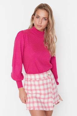 Siyah Dik Yaka Triko Kazak TWOAW21KZ0817 - Trendyolmilla фото 10