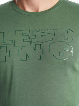 Bisiklet Yaka Uzun Kollu Bask?l? Erkek Ti??rt